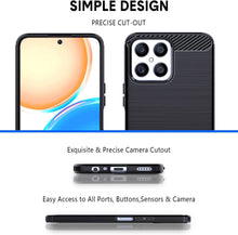 Honor X8 4G / 5G Case Carbon Gel Slim Shockproof & Glass Screen Protector