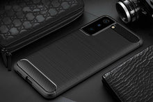 Samsung Galaxy S21 Series Case Carbon Fibre Cover & Glass Screen Protector