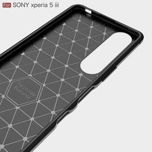 Sony Xperia 5 III Case Carbon Fibre Cover & Glass Screen Protector