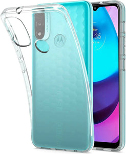 Motorola Moto E40 Case Clear Gel Cover & Glass Screen Protector