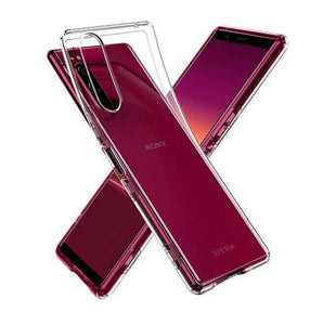 Sony Xperia 10 II Case Clear Slim Gel Cover & Glass Screen Protector