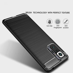 Xiaomi Redmi Note 10 5G Case Carbon Gel Cover Ultra Slim Shockproof