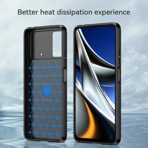 Xiaomi Poco X4 Pro 5G Case Carbon Fibre Gel Cover Ultra Slim Shockproof