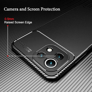 Xiaomi 11 Lite 5G NE Case Carbon Gel Cover Ultra Slim Shockproof