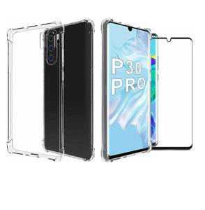 Huawei P30 Pro Case Clear Shockproof & Glass Screen Protector