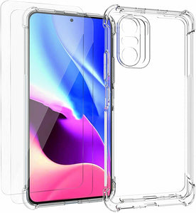 Xiaomi Poco F3 Case Clear Shockproof Cover & Glass Screen Protector