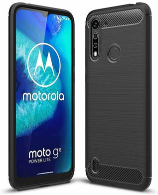 Motorola Moto G8 Power Lite Case Carbon Fibre Gel Cover Ultra Slim