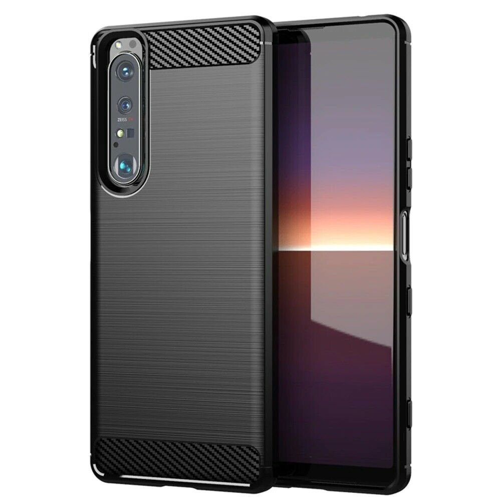 Sony Xperia 1 III Case Carbon Fibre Gel Cover Ultra Slim