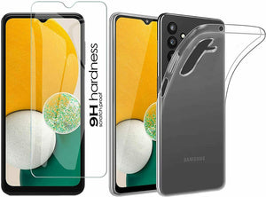 Samsung Galaxy A13 5G Case Clear Slim Gel Cover & 2X Glass Screen Protector