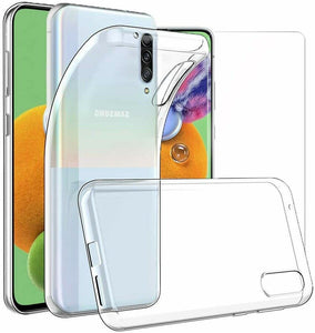 Samsung Galaxy A90 5G Case Clear Slim Gel Cover & Glass Screen Protector