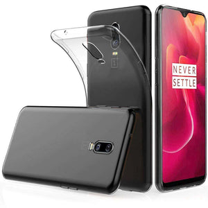 OnePlus 6T Case Transparent Clear Silicone Ultra Slim Gel Cover