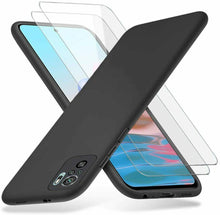 Xiaomi Redmi Note 10S Case Slim Silicone Cover & Glass Screen Protector