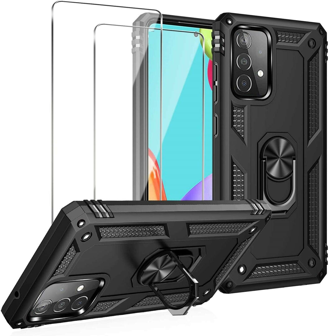 Samsung Galaxy A13 4G Case Kickstand Cover & Glass Screen Protector