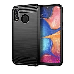 Samsung Galaxy A20e Case Carbon Fibre Black