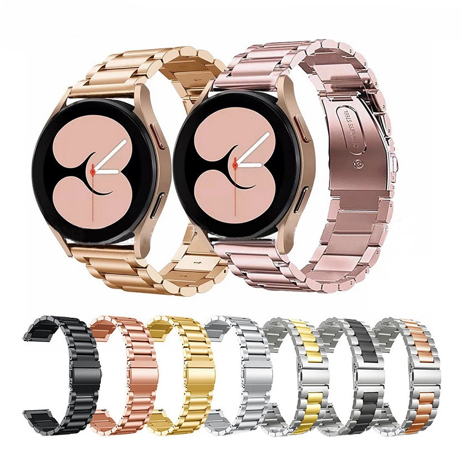 Luxury Watch Band For Samsung Galaxy Watch 4 40mm Women Lady Chain  Stainless Steel Bracelet for