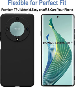 Honor Magic 5 Lite Case Matte Soft Black Gel Phone Cover